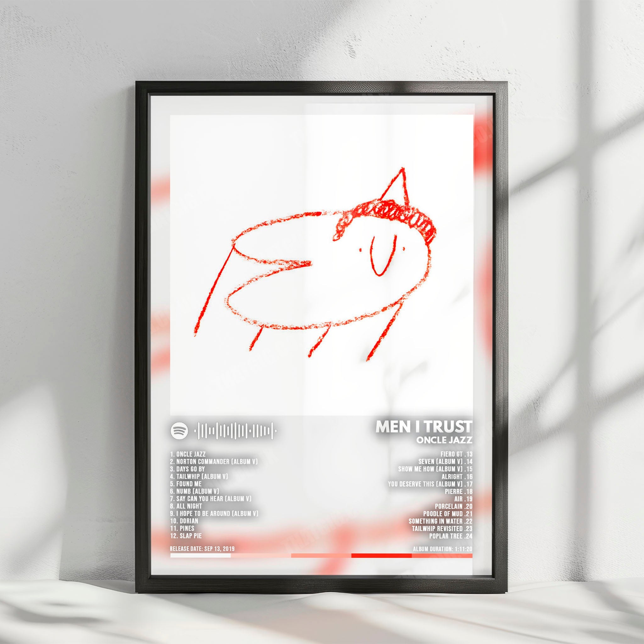 Men I Trust "Oncle Jazz" Album Cover Poster - with Complete Tracklist