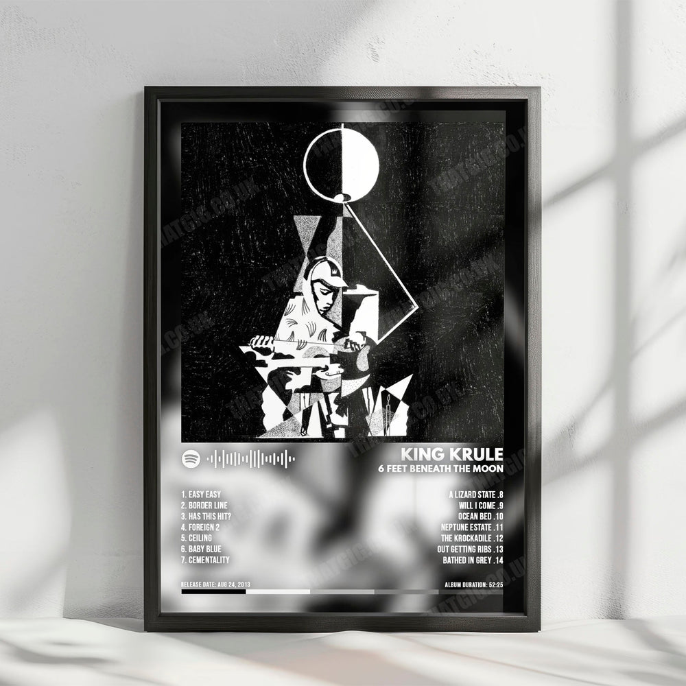 King Krule "6 Feet Beneath the Moon" Album Cover Poster - with Complete Tracklist
