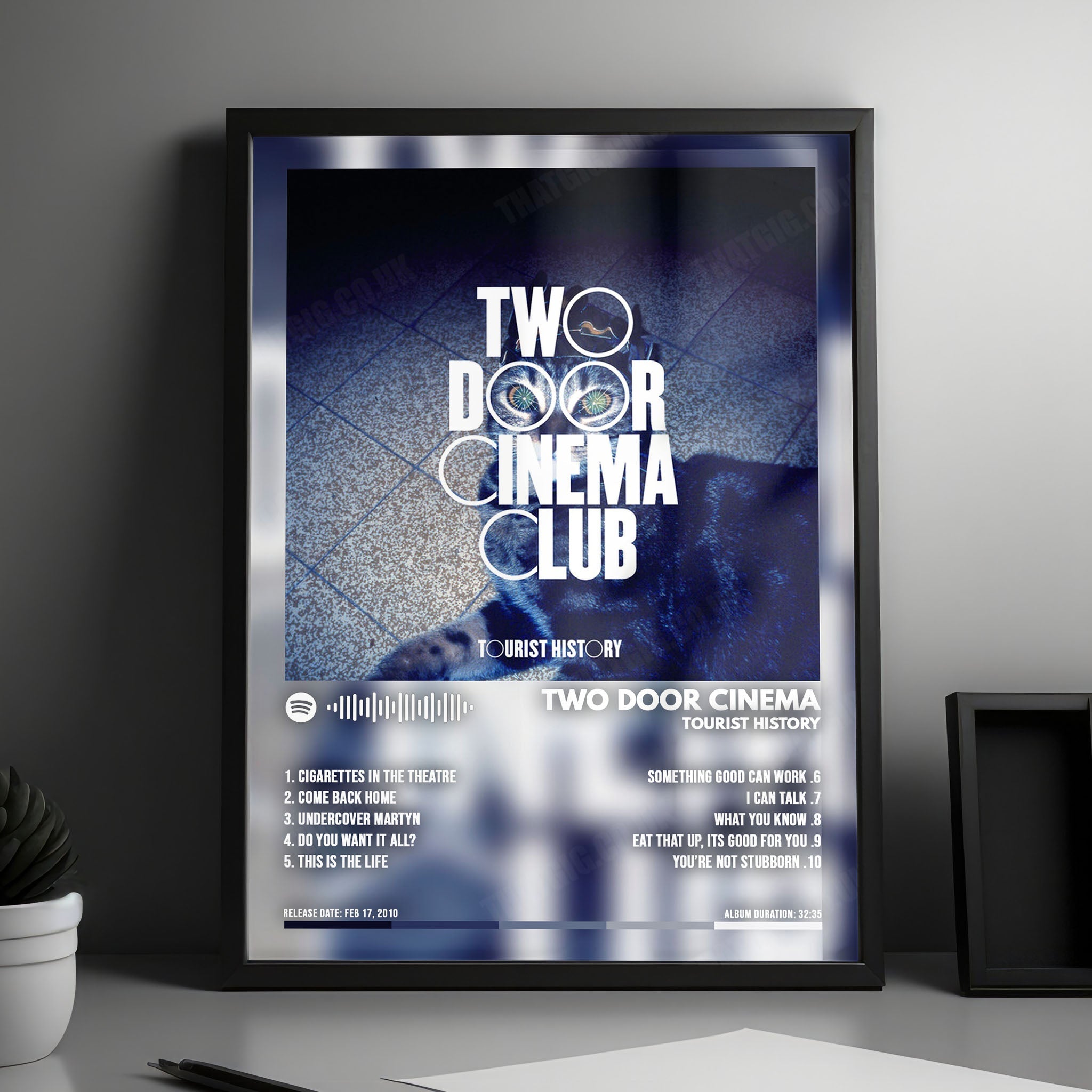 Two Door Cinema Club "Tourist History" Album Cover Poster - with Complete Tracklist
