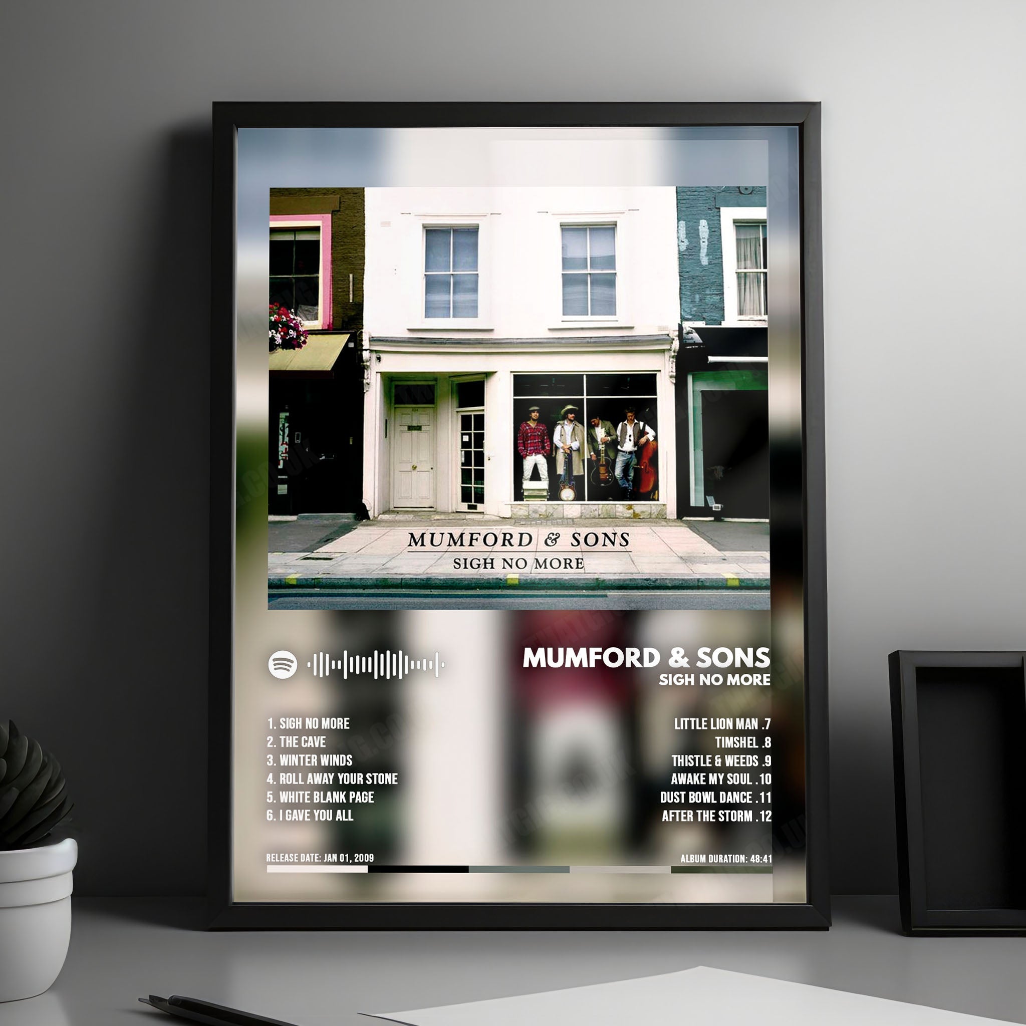 Mumford & Sons "Sigh No More" Album Cover Poster - with Complete Tracklist