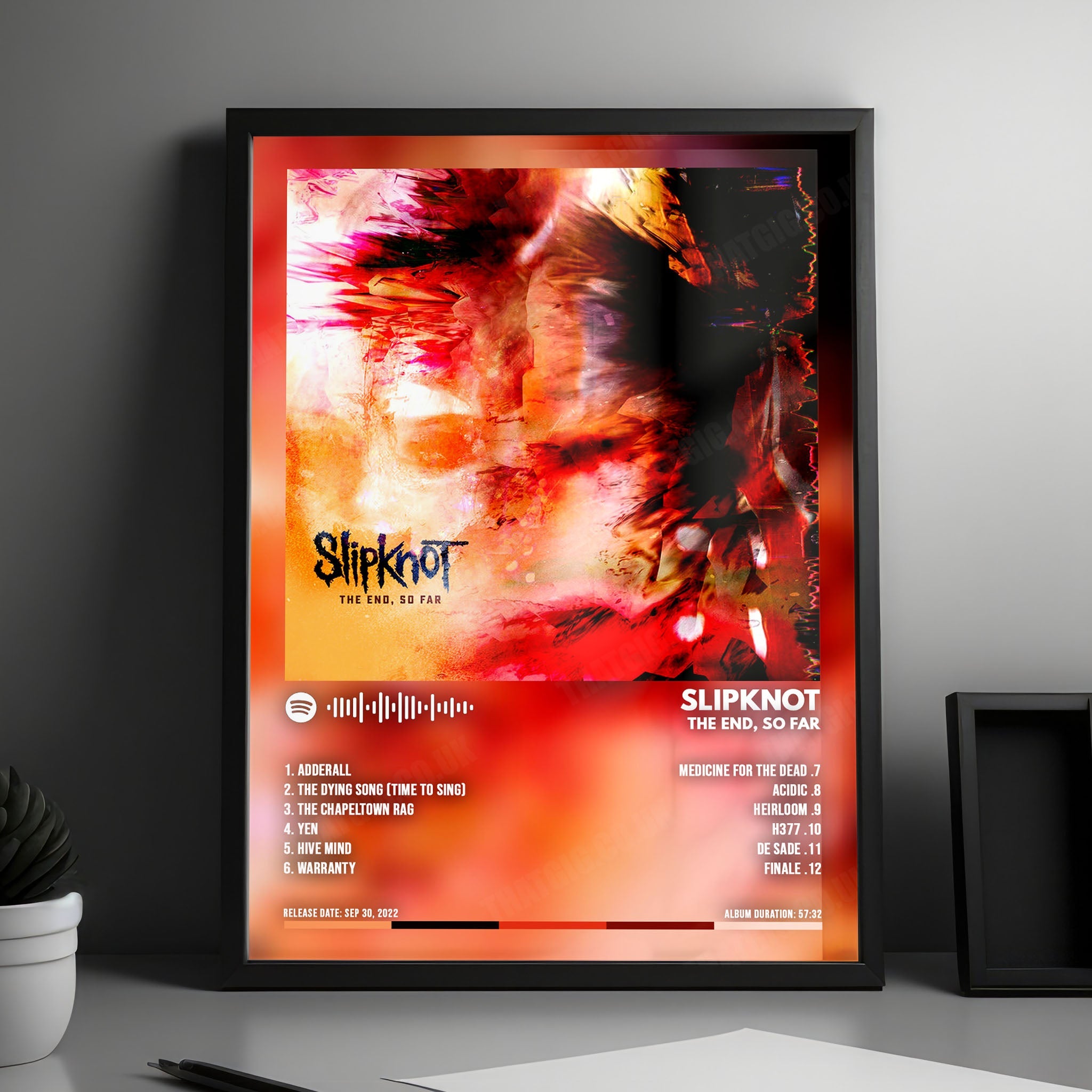 Slipknot "The End, So Far" Album Cover Poster - with Complete Tracklist