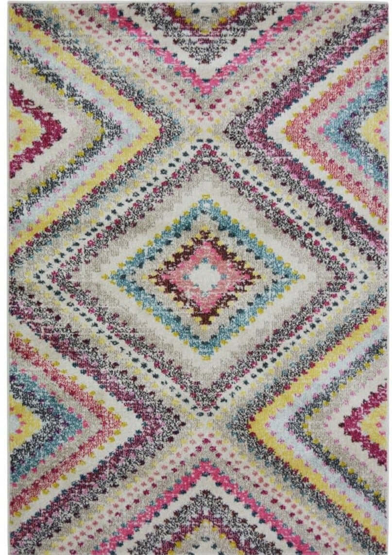 Villa Multicolour Geometric Diamond Rug for Stylish Living Spaces