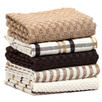 5 Pack Super Absorbent Check Quick Drying Cotton Terry Kitchen Tea Towels Durable Versatile Dish Towels for Home and Professional Use 45cm x 65cm by OLIVIA ROCCO