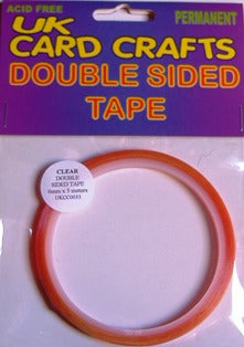 6mm Wide x 5 Meters Clear Double Sided Tape - UKCC0033