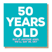 Witty 50th Birthday Card - Humorous Milestone Celebration