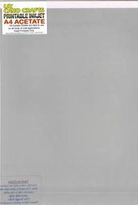 50 x Printable Inkjet A4 Clear Acetate Film. 100 Micron - Bulk Buy