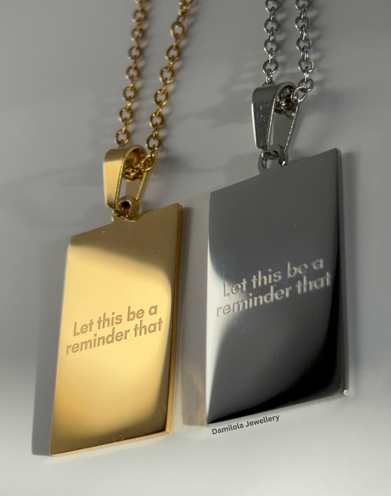 ‘You are not alone’ Necklace - Gold/Silver - Double Sided