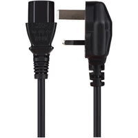 Maplin Power Lead IEC C13 Female Plug to UK 3 Pin Mains Plug - 1m, 13 Amp Fuse