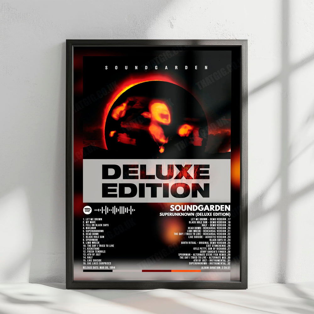 Soundgarden "Superunknown" Album Cover Poster - with Complete Tracklist