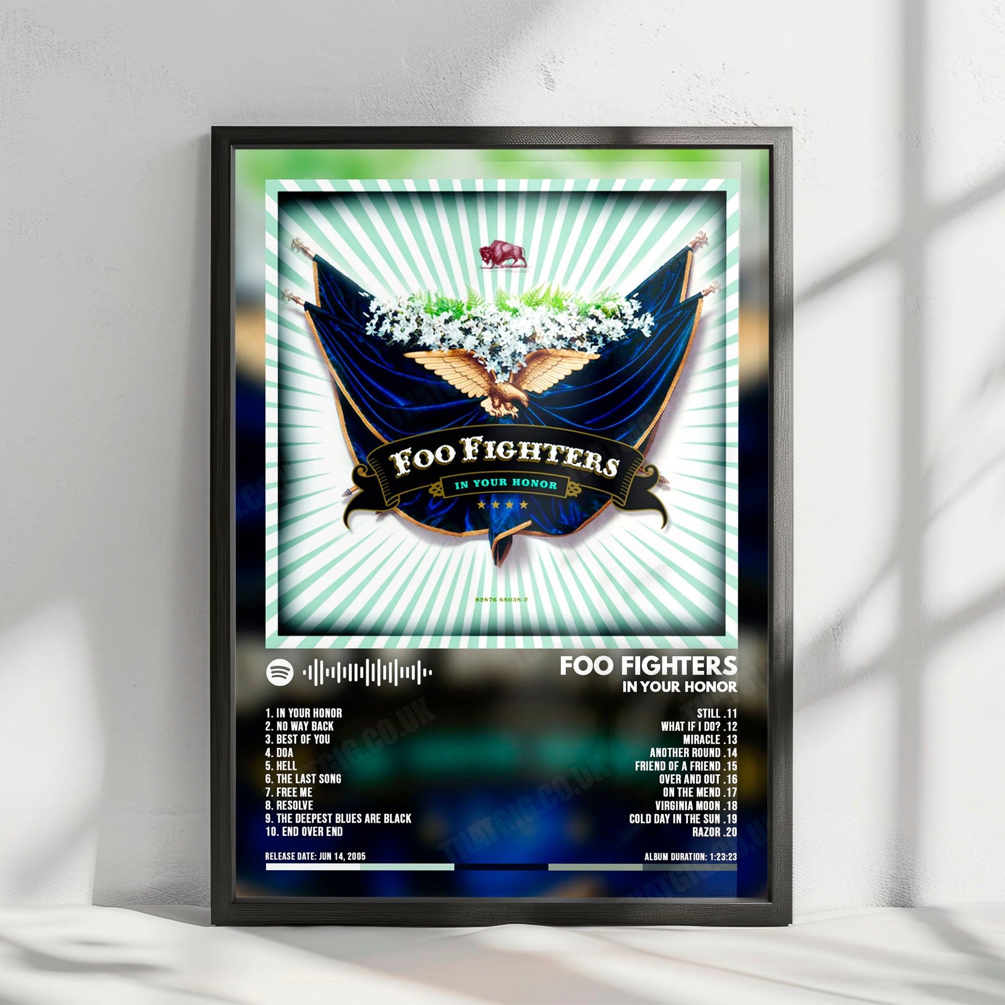 Foo Fighters "In Your Honor" Album Cover Poster - with Complete Tracklist