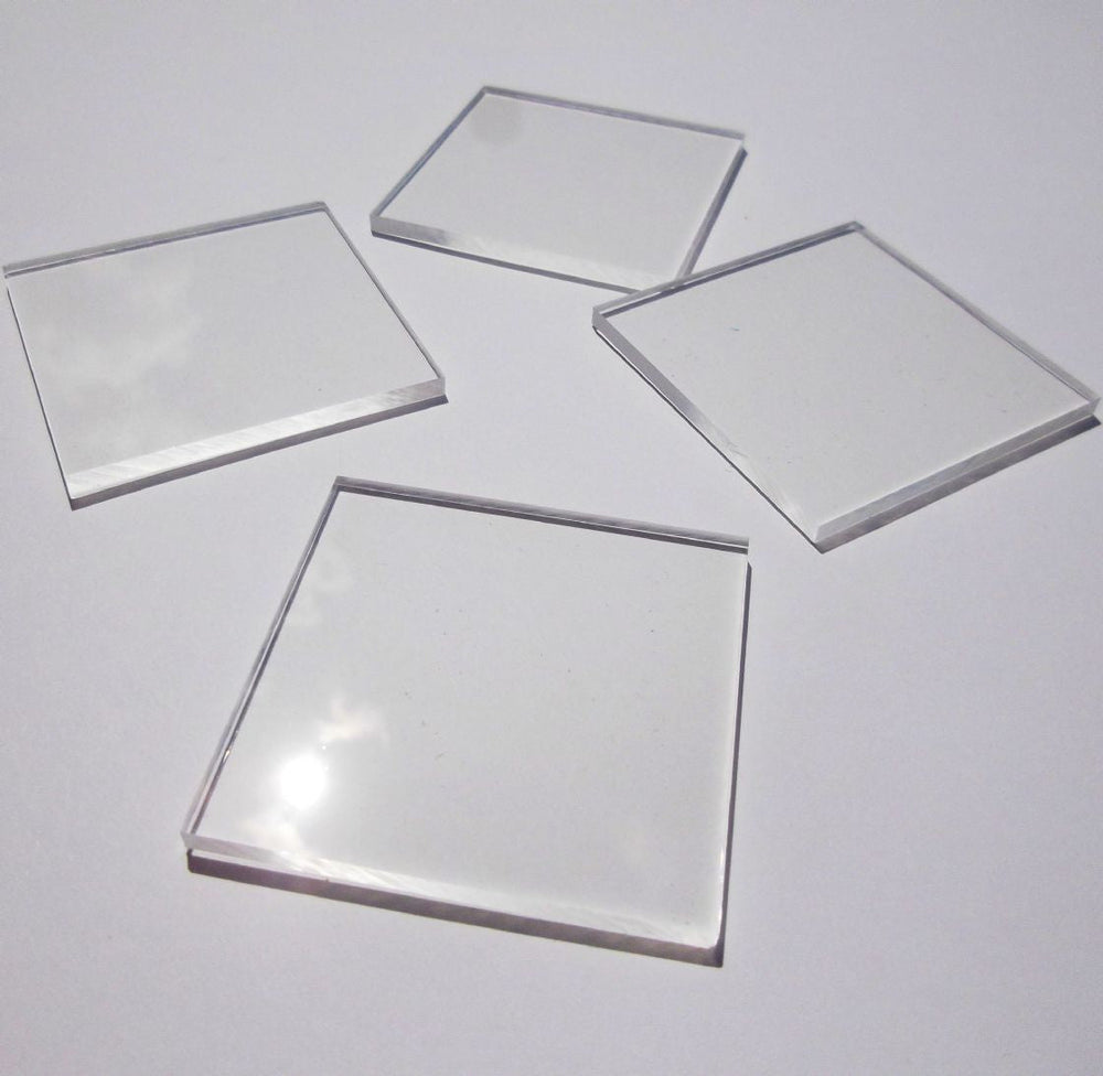 50mm x 50mm Square Lightweight Acrylic Stamping Blocks x 4 Per Pack