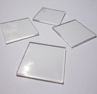 50mm x 50mm Square Lightweight Acrylic Stamping Blocks x 4 Per Pack