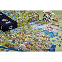 London Landmarks | 1000 Piece Jigsaw Puzzle | London Map Puzzle | Sustainable Puzzle for Adults | Premium 100% Recycled Board | Great Gift for Adults | Gibsons Games