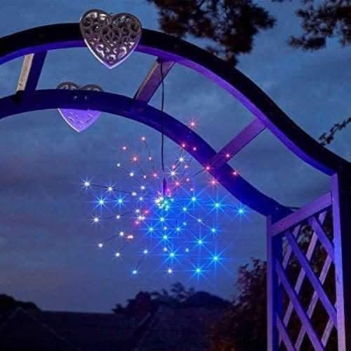 Solar Powered LED Starburst Pendant Light