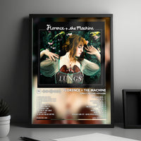 Florence + The Machine "Lungs" Album Cover Poster - with Complete Tracklist