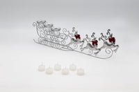 Glass Flying Reindeer Candle Holder