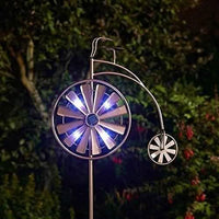 Decorative Solar Powered Light Up Garden Wind Spinners