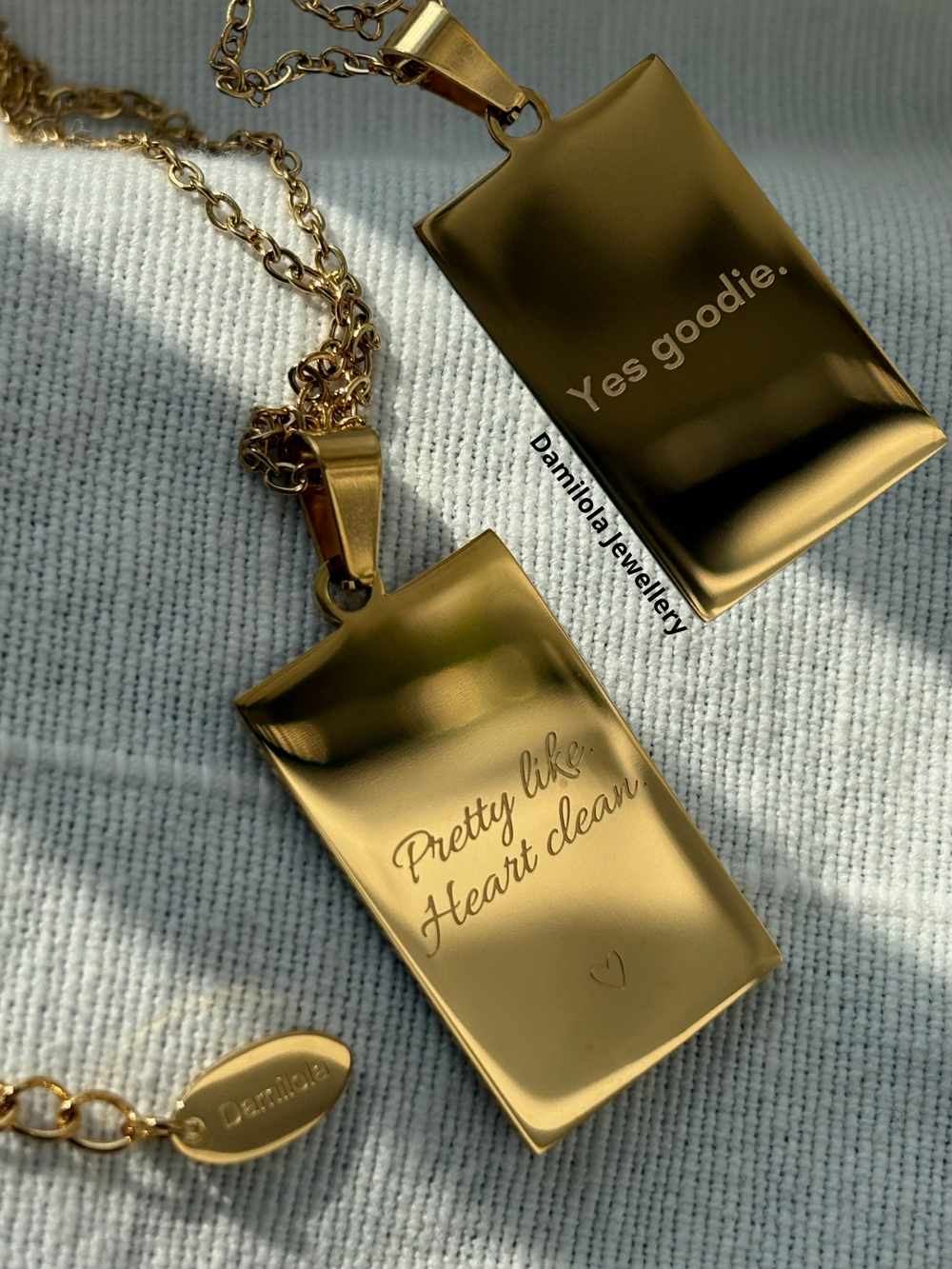 Empowerment ‘Yes Goodie’ Double Sided Necklace - Gold/Silver