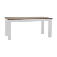 Hampstead Oak Top White Dining Table