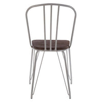 District Grey Metal Frame And Elm Wood Chair