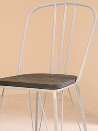 District Grey Metal Frame And Elm Wood Chair