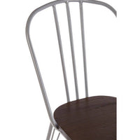 District Grey Metal Frame And Elm Wood Chair