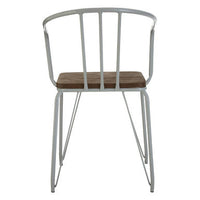 District Grey Metal And Elm Wood Arm Chair