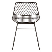 District Small Black Metal Wire Chair
