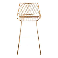 District Gold Metal Wire Tapered Bar Chair