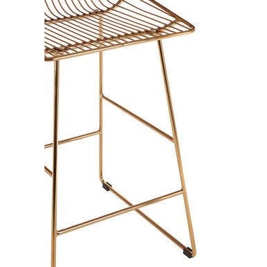 District Gold Metal Wire Tapered Bar Chair