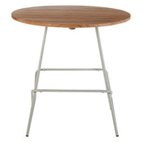 District Grey Metal And Elm Wood Round Table