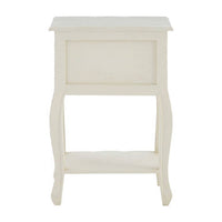 Loire 2 Drawer White Bedside Table