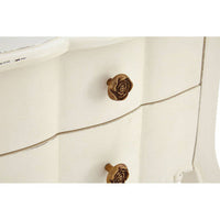 Loire 2 Drawer White Bedside Table