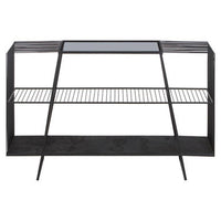 Trento Console Table With Grey Glass Top