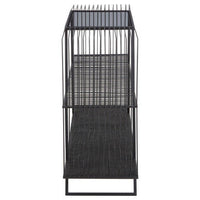 Trento Console Table With Grey Glass Top