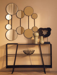 Trento Console Table With Grey Glass Top