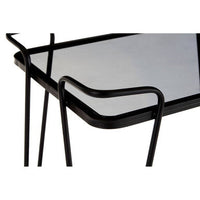 Trento Cart with Grey Glass Top