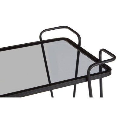 Trento Cart with Grey Glass Top