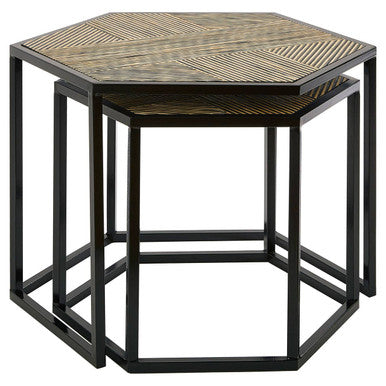 Babita Set of 2 Hexagon Side Tables
