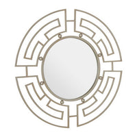 Jalal Silver Metal Frame Round Wall Mirror
