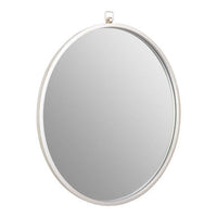 Jacen Silver Metal Frame Round Wall Mirror
