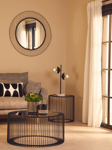 Trento Linear Lines Frame Wall Mirror