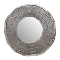 Silva Small Oak Effect Silver Wall Mirror