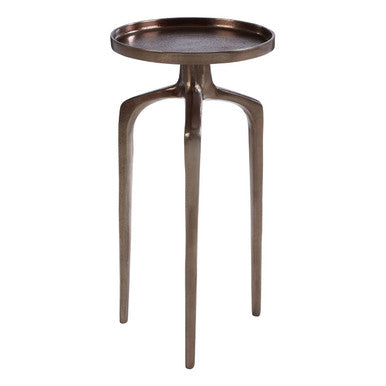 Diren Rough Bronze Finish Side Table