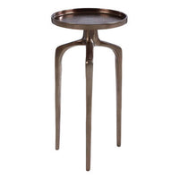 Diren Rough Bronze Finish Side Table