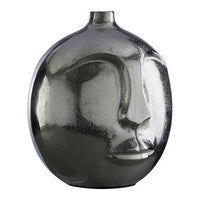 Viso Large Silver Finish Round Vase
