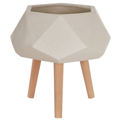 Darnell White Multifaceted Planter