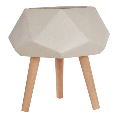 Darnell White Multifaceted Planter