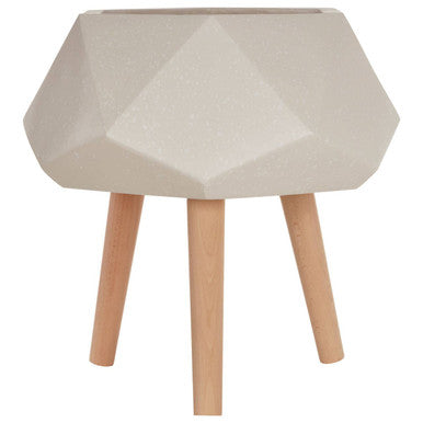 Darnell White Multifaceted Planter