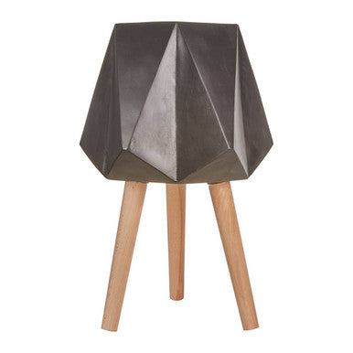 Darnell Black Multifaceted Planter - 62cm